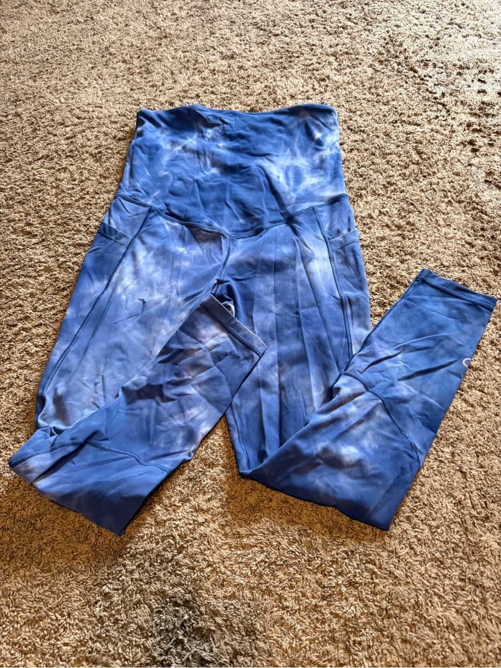 Blue Tie-Dye Leggings